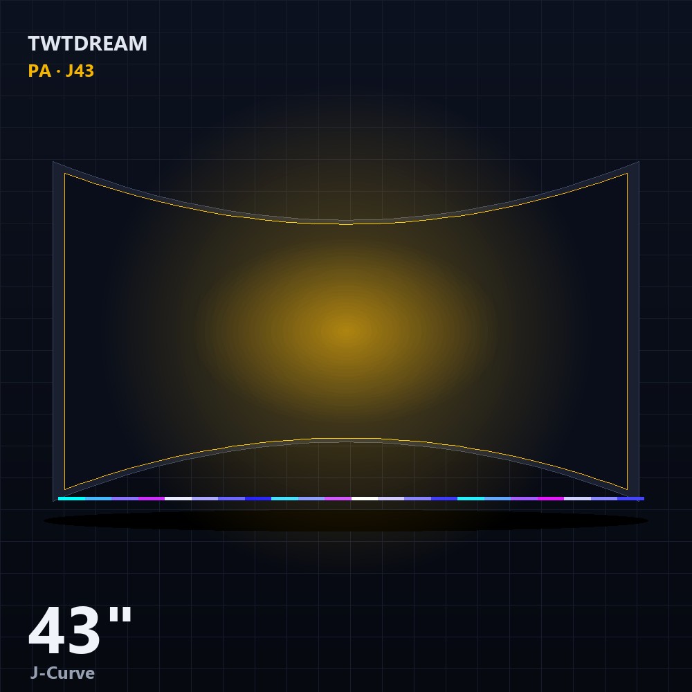 TWTDream curved touch monitor with addressable RGB LED frame