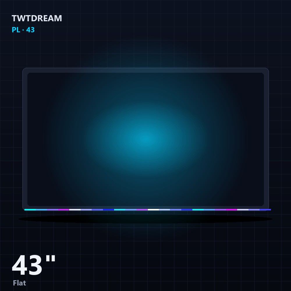 TWTDream PL Pro LED flat touch monitor with three-side addressable RGB LED lighting